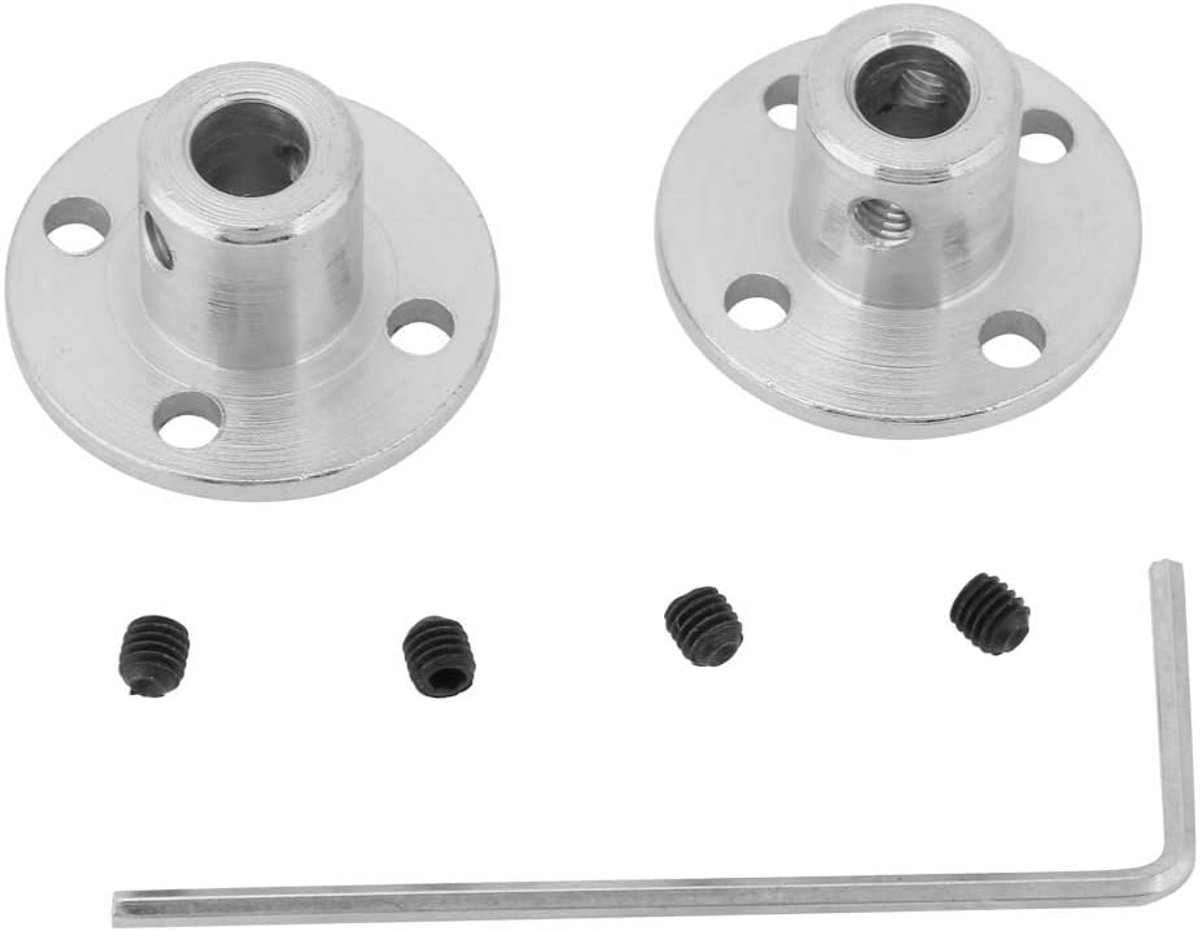 Coupling - 2Pcs M3 Flange Shaft Clutch - Flange Clutch Connector ID 5mm OD 10mm - Motor Shaft Clutch Connector