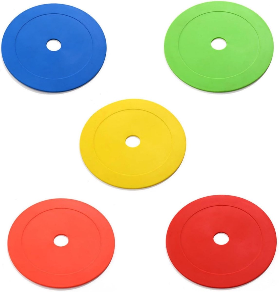 5 Pack Flat Disc Markers - Non-Spots - Sports Speed Agility Training Markers