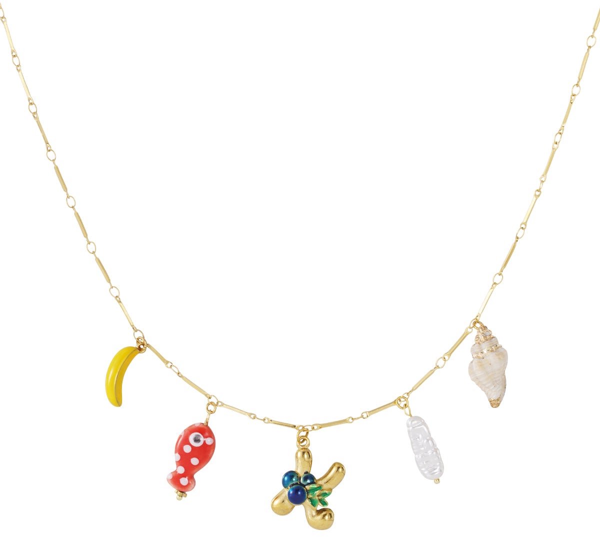 Happy Initials ketting met bedels