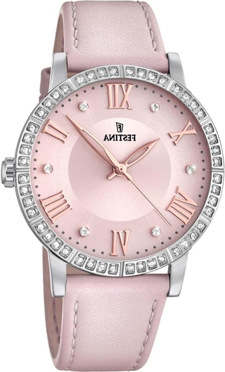 Dameshorloge - Armbandhorloge Analoog - Tijd Aflezen - Klassiek Design - One Size - Roze