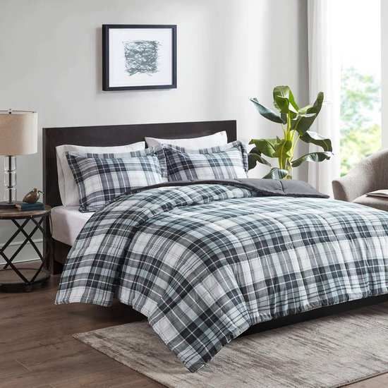 Donsdekbed Set - Dekbedovertrek Set - Comfortabel Slapen - Vochtregulerende Behandeling - 203 x 229 cm - Zwart