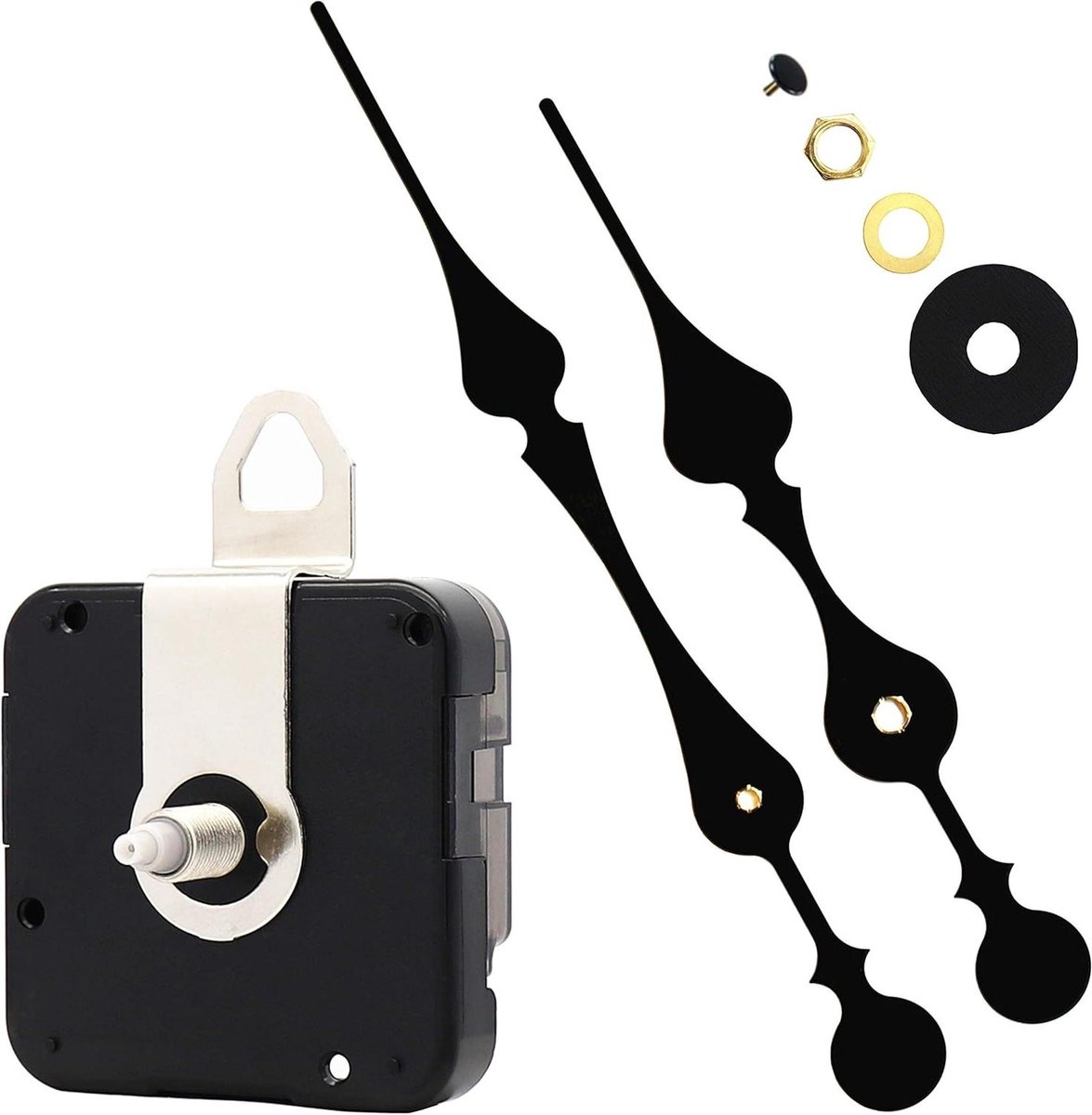 Uurwerk met Wijzers - Klokmechanisme Vervanging - Klokken Maken - Stille Beweging - 40 cm Diameter - Wit