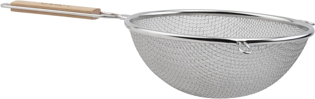 Zeef Dubbel Fijn Mesh - Keuken Zeef - Voedsel Bereiden - Roestvrij Staal - 20.3 cm Diameter - Edelstaal