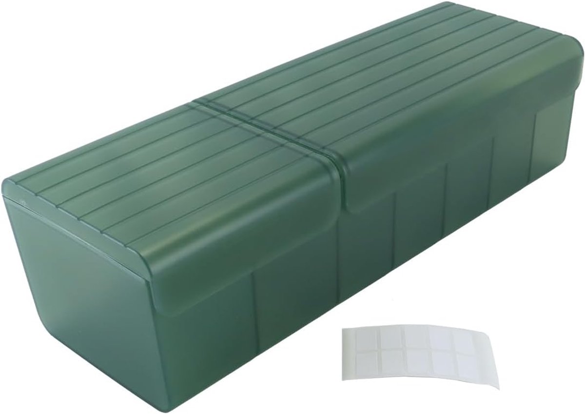 Opbergdoos voor ruilkaarten met deksel - plastic kaartenverdelerdoos voor spelkaarten - sportkaarten - verzamelobjecten en kleine accessoires (groen)