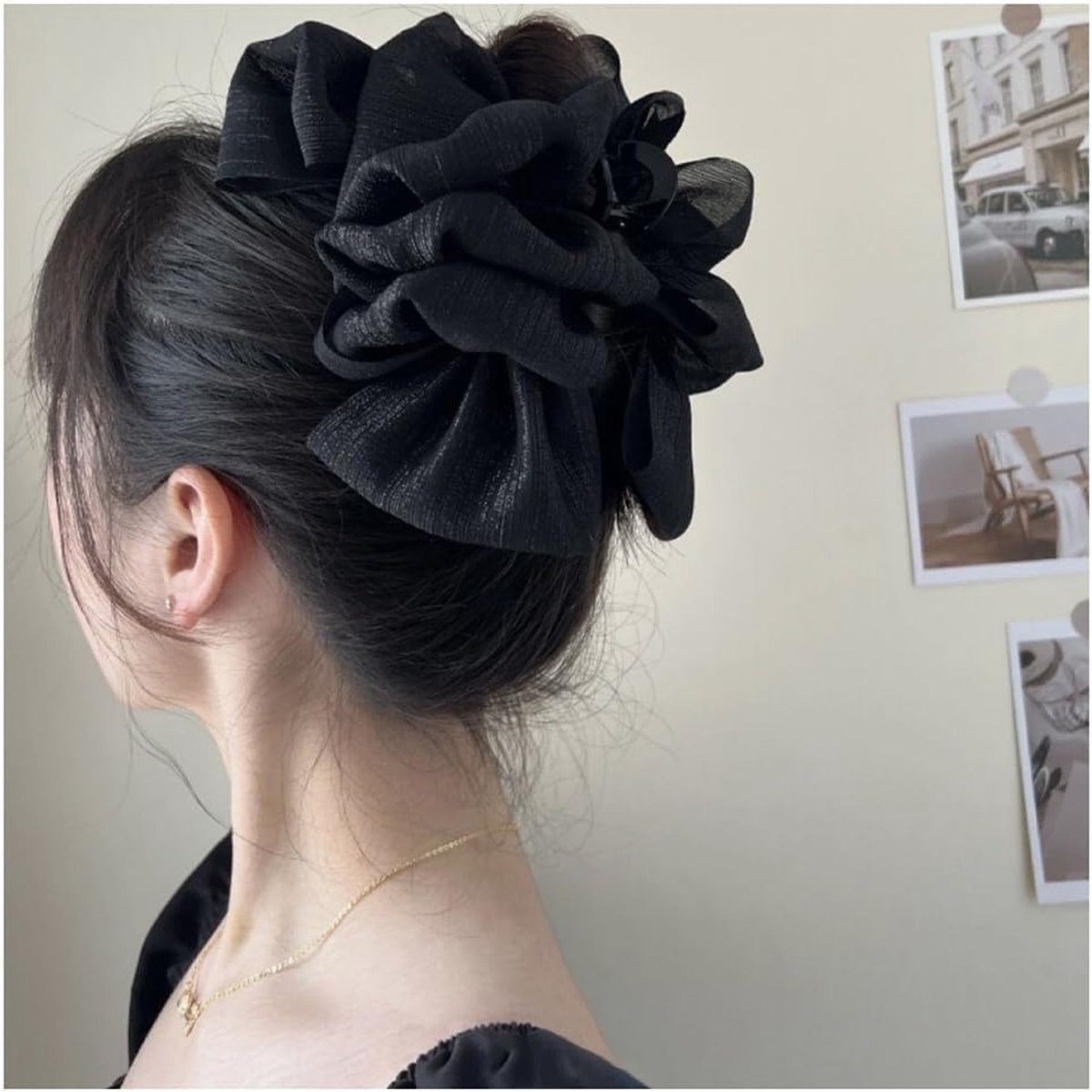 Grote Haarspelden met Tulle Strik voor Dames en Meisjes - Ideaal voor Dik, Dun en Lang Haar Accessoires