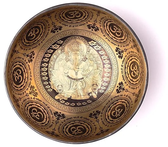 Lasergegraveerde Klankschaal Ganesha - ±1400-1600 G; ±22-24 Cm - ±1400-1600 g ; ±22-24 cm — afbeelding 2