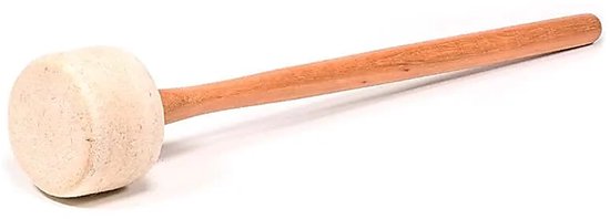 Klankschalen viltklopper M - 32x6x4.5 - Â±180 - Vilt - Hout - M van Merkloos — afbeelding 2