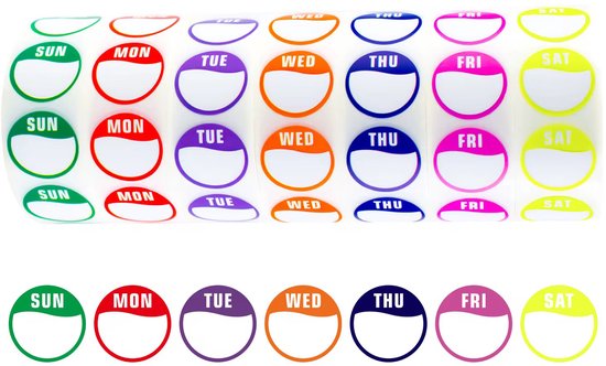 Consumerce® HACCP Stickers - Weekset - Horeca Voedsel Etiketten - Diepvries...