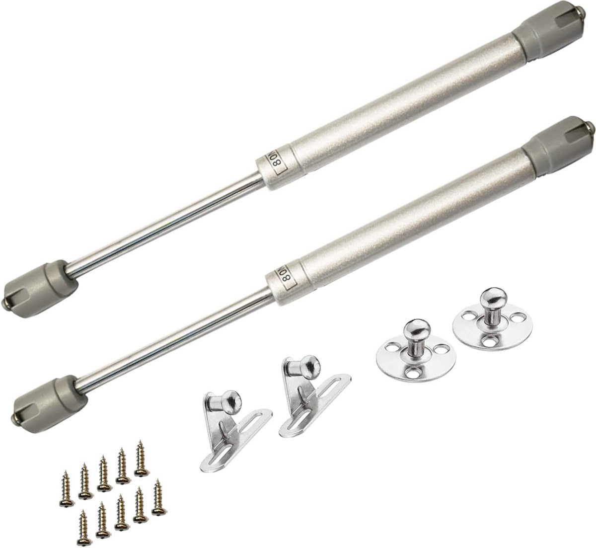 Gasveer 2Pcs Gasdrukveer Lift Stay Steun voor Keukenkastdeur - Zachte Sluiting Hinge 80N