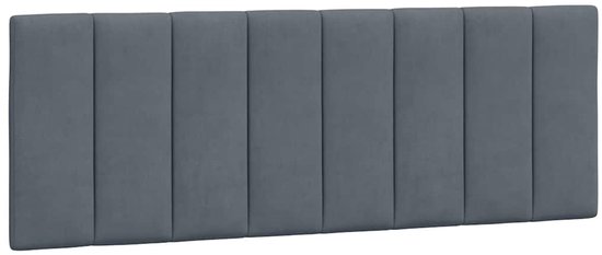 vidaXL-Coussin tête de lit-140 cm-velours-gris foncé