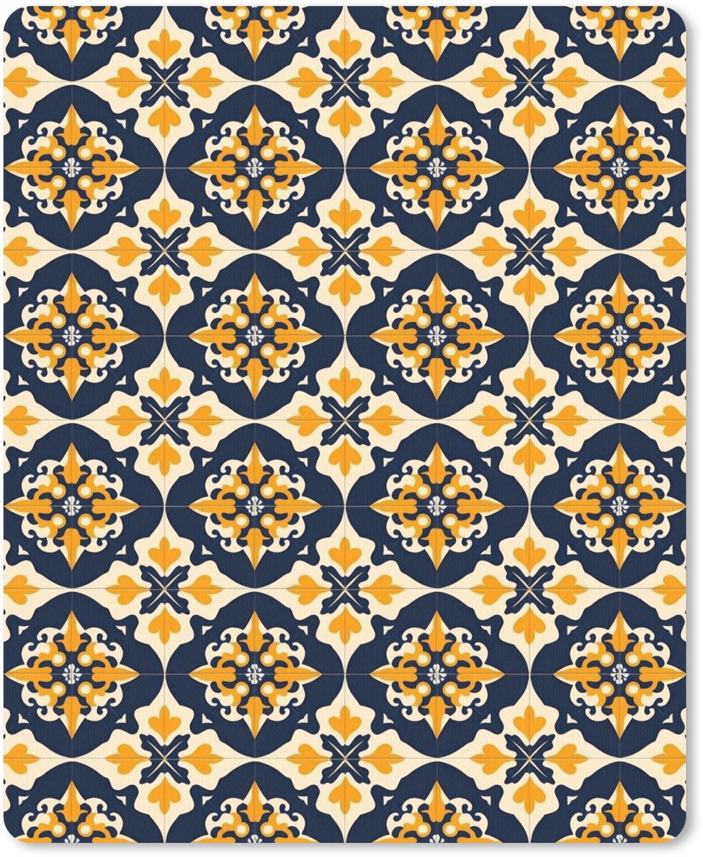 Muismat 12x16 cm - Mousepad Patroon - Siertegel - Kleurrijk - Muismatten