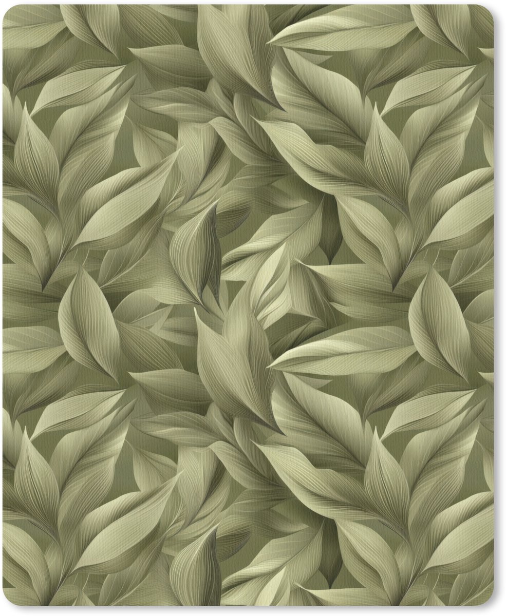 Muismat 12x16 cm - Mousepad Bladeren - Modern - Groen - Muismatten