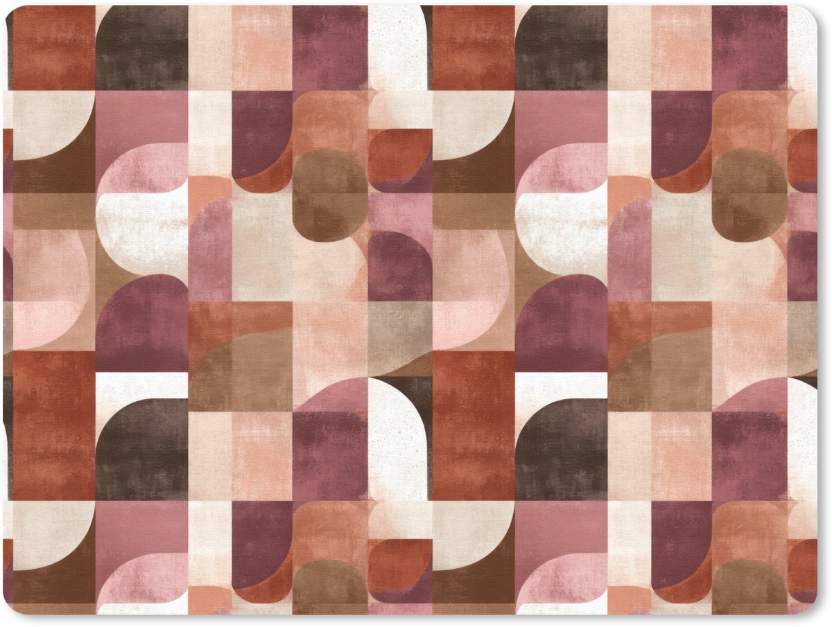 Muismat 12x10 cm - Mousepad Geometrie - Modern - Retro - Muismatten