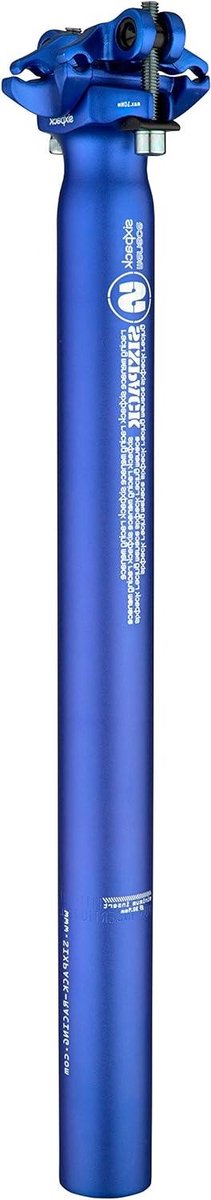 Zadelpen Menace - Zadelpen Fiets - Fietsen Onderdelen - Dubbele Schroefklem - 350 mm - Blauw