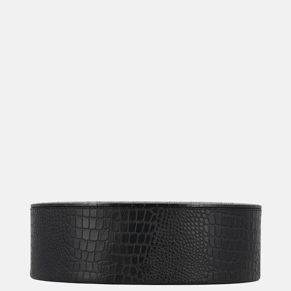 Chamada leren opbergbox ovaal croco large black