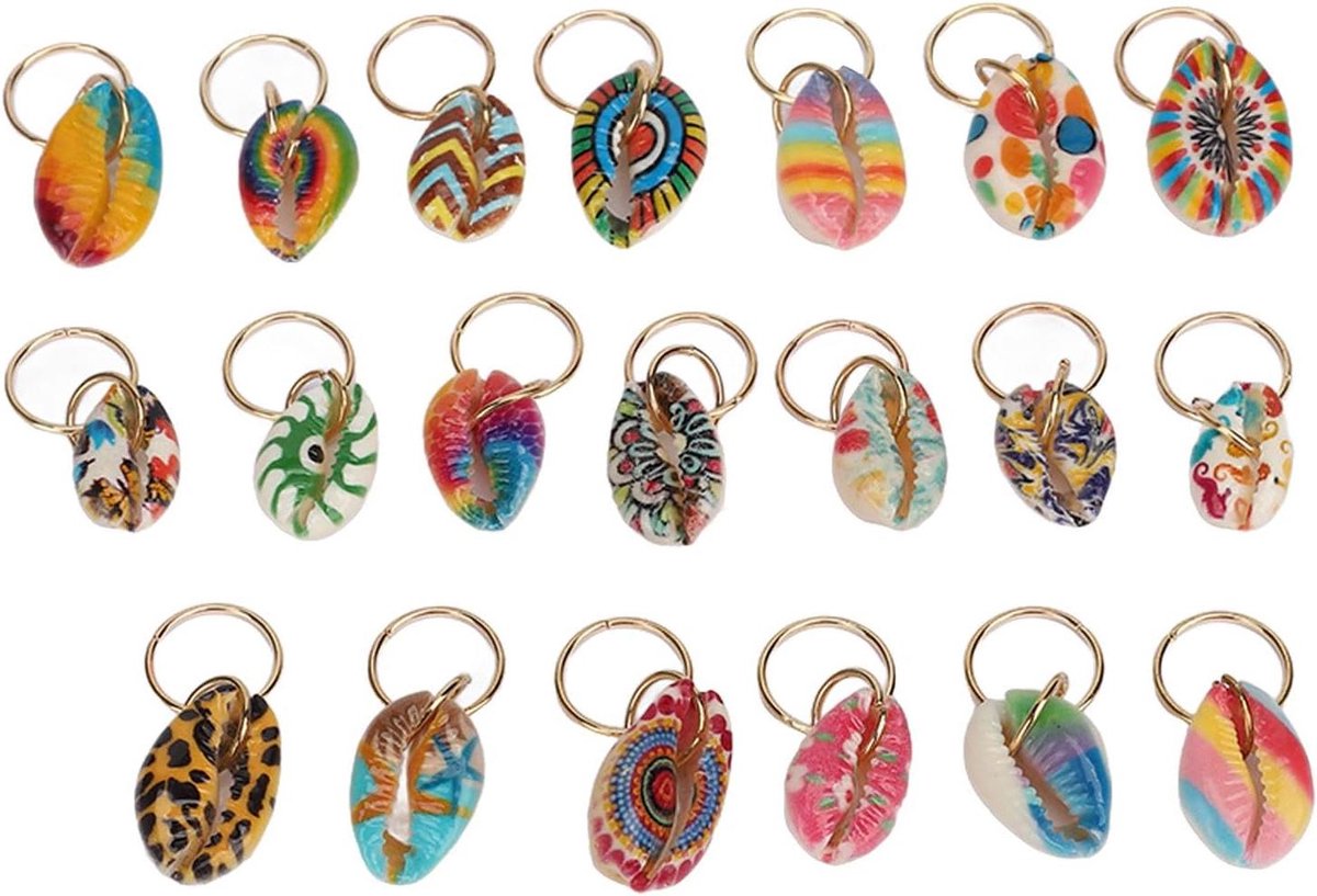 Dreadlocks Hangers - Haar Vlechten Clips - Haar Decoratie - Schelp Design - 20 Stuks