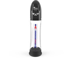 Passion Pump - Elektrische Penispomp - Waterproof - 31 cm - Zwart/Transparant
