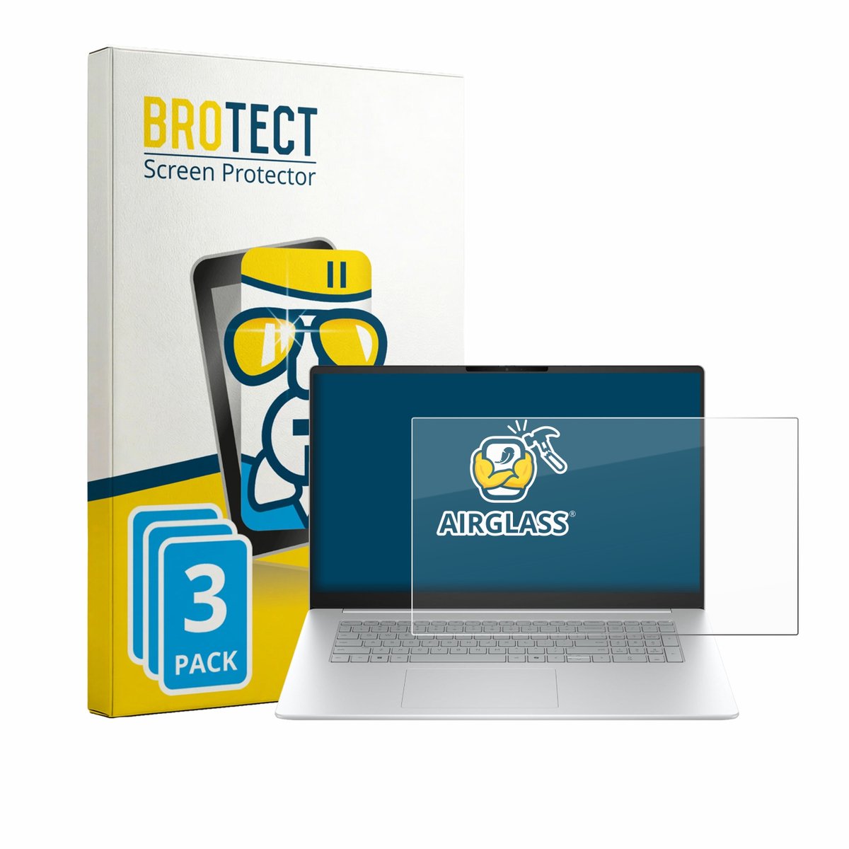 Screenprotector 3 Stuks voor HP OmniBook 3 17 17-dp0233ngx Beschermglas transparant