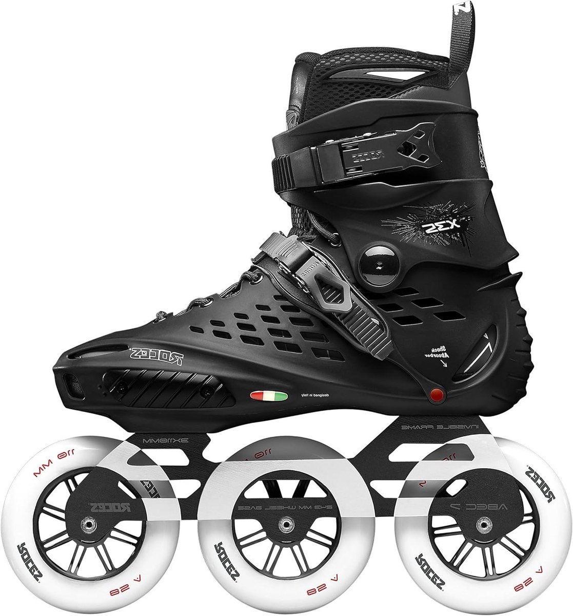 Inline skates - Skeelers rolschaatsen - Snel skeeleren - 3x110mm wielen - 42 - Zwart