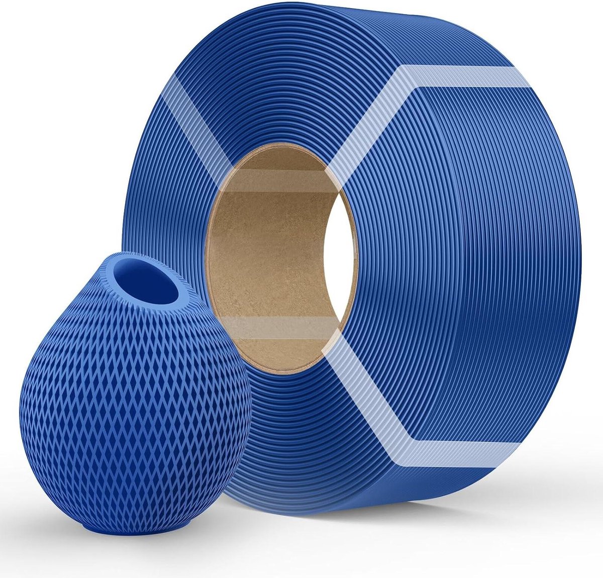 PETG Filament Refill - 3D Printer Draad - 3D Printen - Hubless voor Herbruikbare Spoelen - 175 mm - Blauw