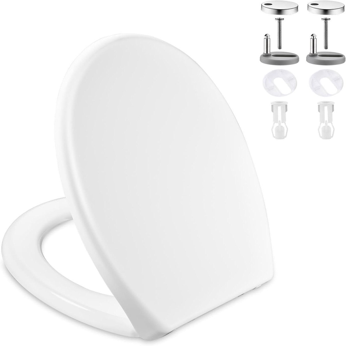Toiletbril - Toiletzitting WC-hoes - Schoonmaken en Reinigen - Ureumformaldehyde Materiaal - Universeel O-vorm - Wit