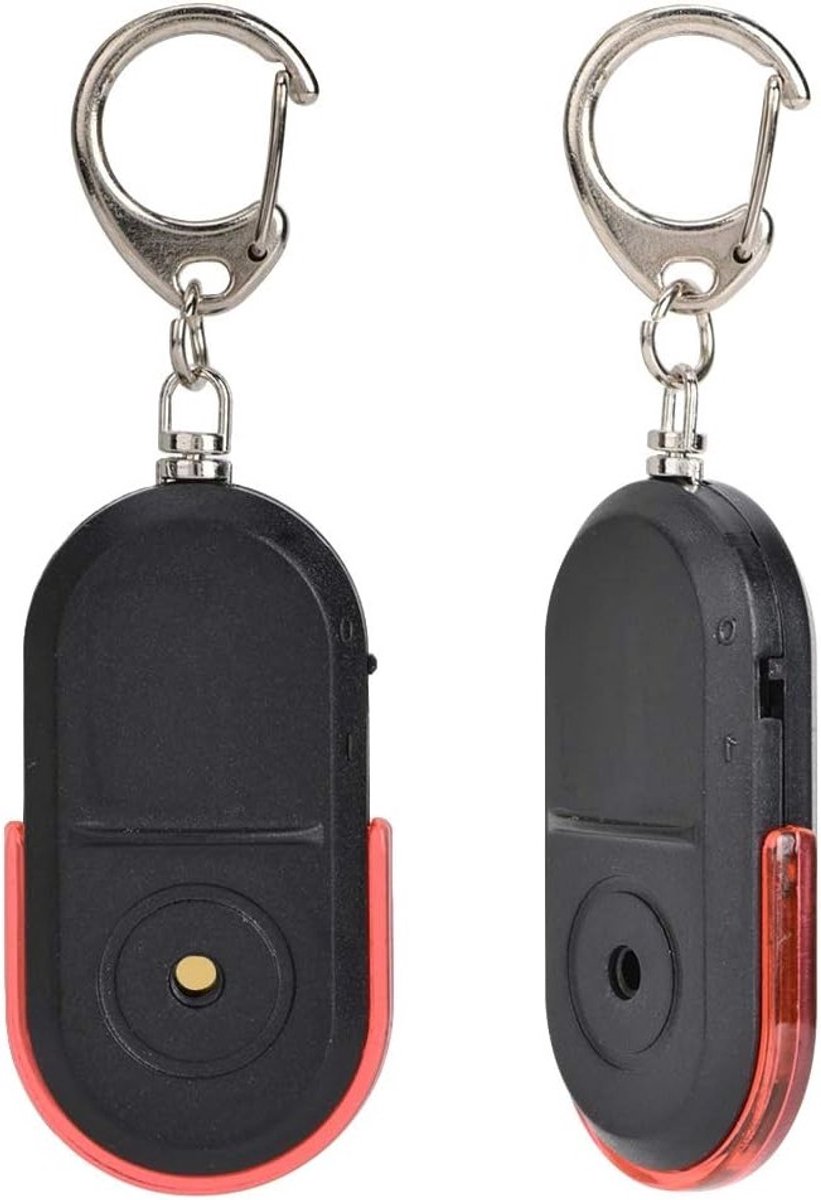 Draadloze Sleutelscanner met Geluid en LED Licht, Sleutelhanger, Anti-verlies Apparaat voor Sleutels, Portemonnees en Meer, Detectiebereik 8-10m (Rood)