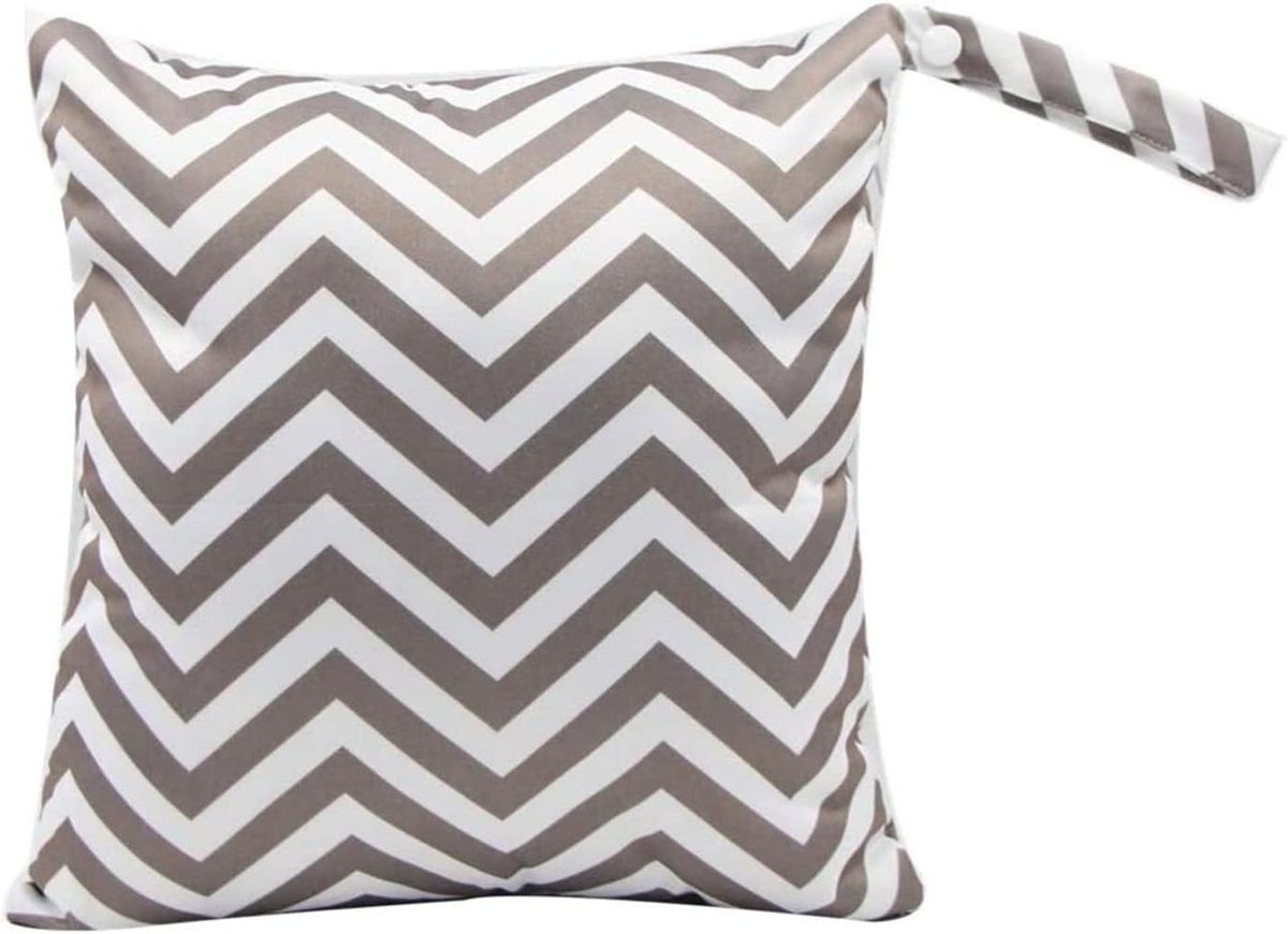 Natte Droge Zakken - Luierzakken Herbruikbaar - Reizen en Organiseren - Waterdicht Polyester - 28 x 30 cm - Grijs
