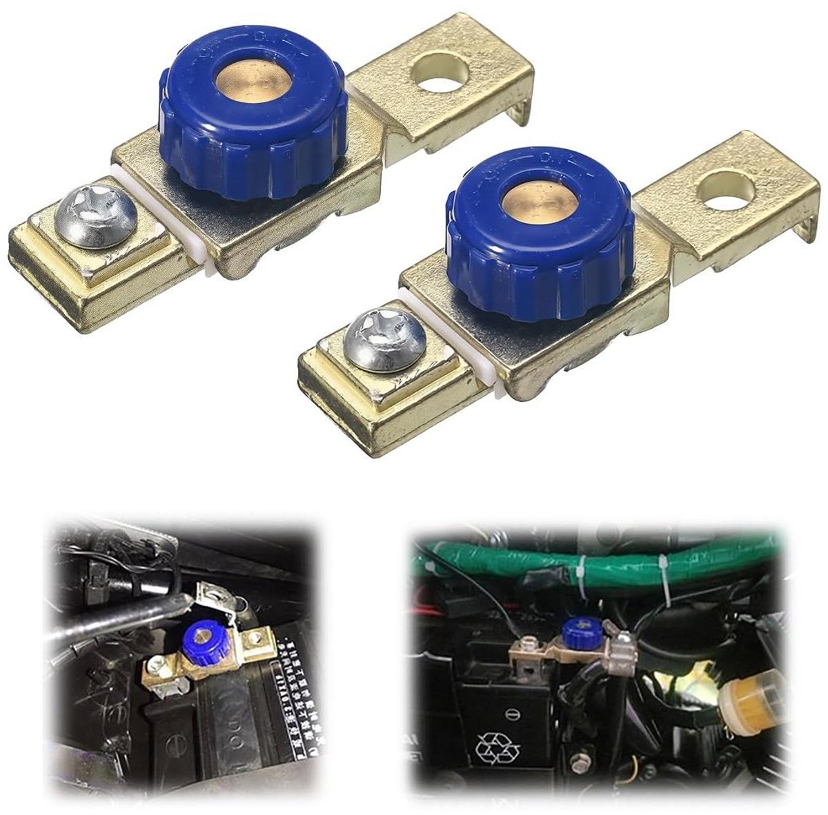 Stroomonderbreker Schakelaar - Batterij Scheidingsschakelaar - Motor Accu Beveiligen - Universeel 6-24V - 2 stuks - Meerkleurig
