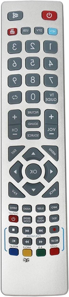 Afstandsbediening TV - Universele afstandsbediening - TV bedienen - Draadloze bediening - 10 Meter bereik - Zwart