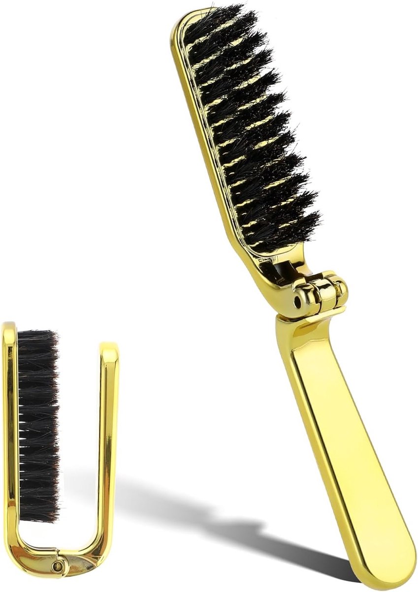 Vouwbare Mini Haarborstel voor Vrouwen en Mannen - Antistatische Reiskam, Pocket Kam en Stijltools voor Beeldschone Haarverzorging