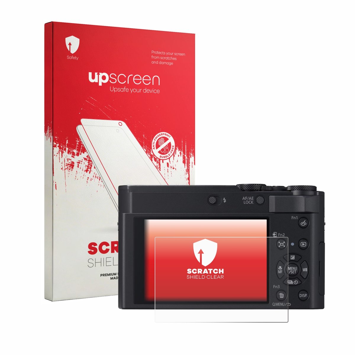 upscreen - Screenprotector voor Panasonic Lumix DC-TZ300 - Folie Beschermfolie transparant