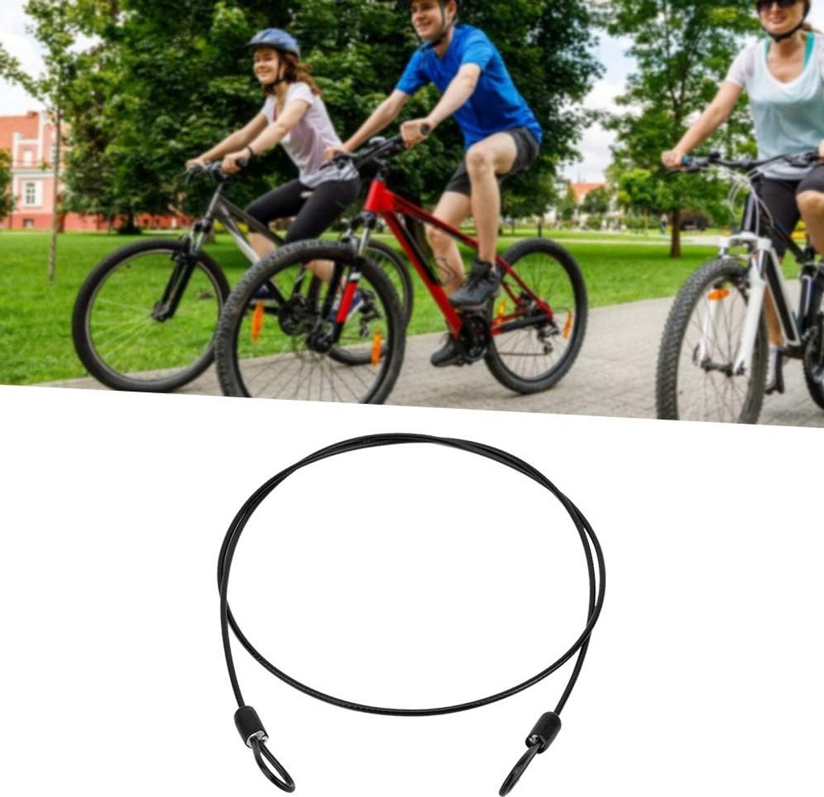 Veiligheidskabel van RVS 100 cm met Lussen - Bescherm je Tassen, Koffers en Fietsen tegen Diefstal