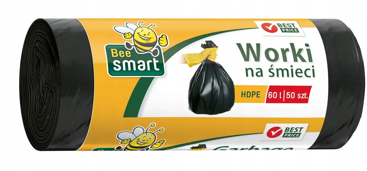 Bee Smart - Afvalzakken - 60l - 50 stuks - Zwart