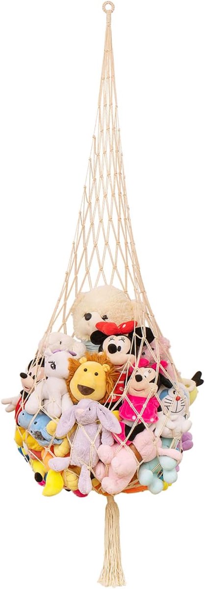 Knuffeldier, opbergnet, hangende organizer, kinderkamer, knuffeldier, speelgoed, hangmat voor teddy, hoekspeelgoed, net voor slaapkamer