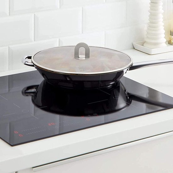 2-delige RVS Spatdeksel Set met Vouwhandvat voor Kookpannen - Olie Lids van 25cm en 32cm — afbeelding 3