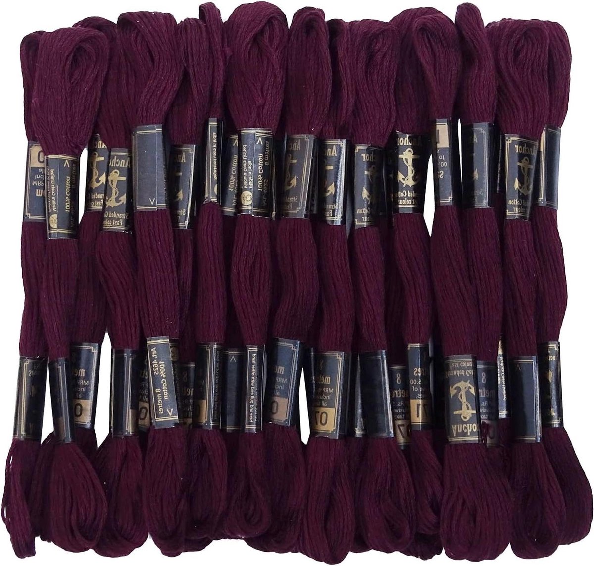 Gestrande Katoenen Draad - Borduurgaren Floss - Handborduren Decoratie - 25 Strengen Pack - 8 Meter Per Streng - Pruim