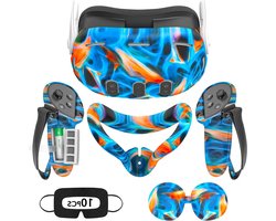 VR Silicone Set - VR Accessoires - VR Gaming - Naadloze Signalen - Meta Quest 3 - Aurora Blauw