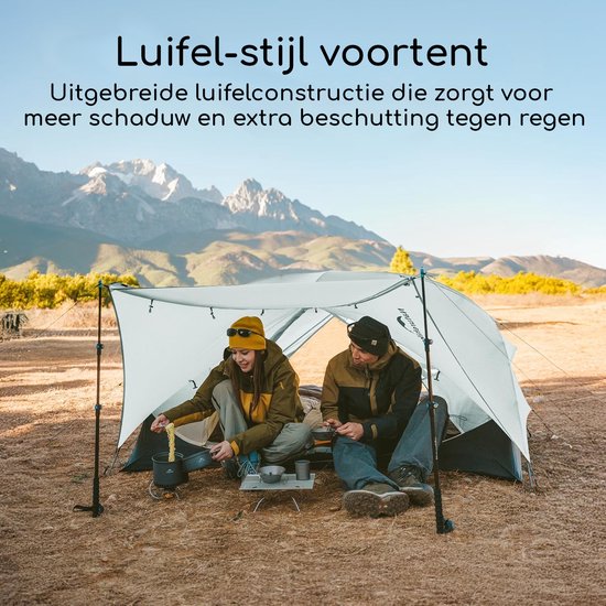 Naturehike Mongar UL 2 - 2-persoons ultralichtgewicht tent - Incl. grondzeil - 15D 1500MM - 3-seizoenen koepeltent - Waterdichte trekkerstent & kampeer tent - Grijs van Merkloos — afbeelding 4