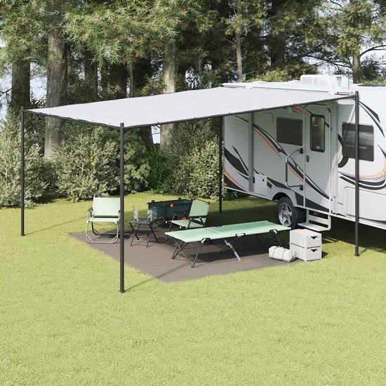vidaXL - Tenttapijt - Lichtgrijs - 400 - × - 300 - cm - Polyetheen van Vidaxl — afbeelding 5