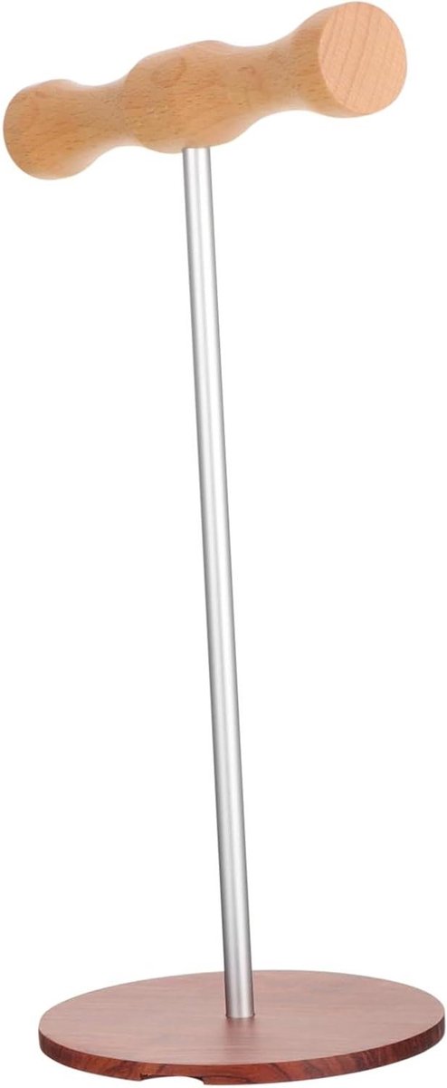 Koptelefoonhouder - Hoofdtelefoonstandaard - Bureau Organisatie - Antislip Basis - 24 cm Hoog - Zilverbruin