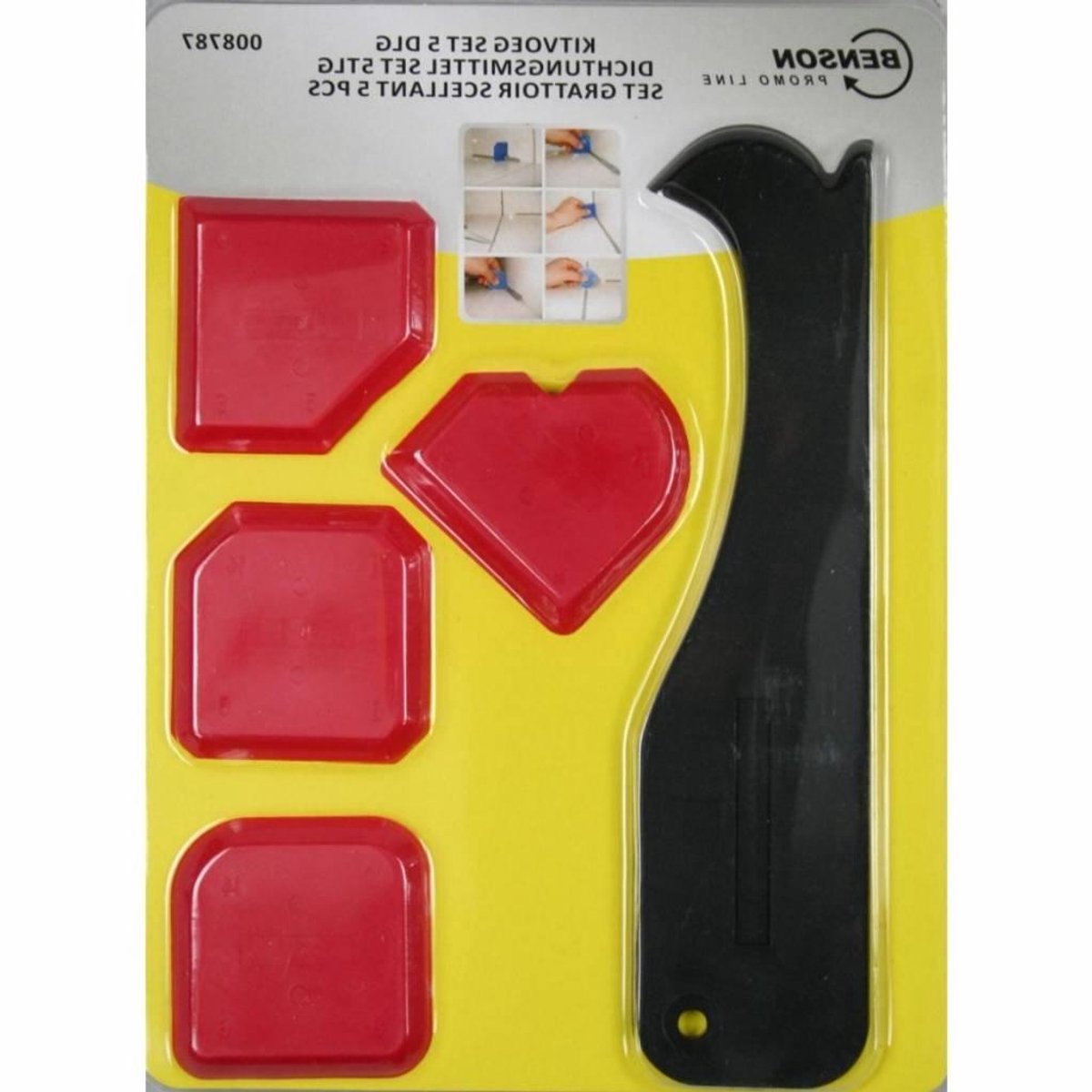 Gladmakende Set - Kit voor voegen - Siliconen Afwerken - 4-delige Set - N.v.t. - Zwart