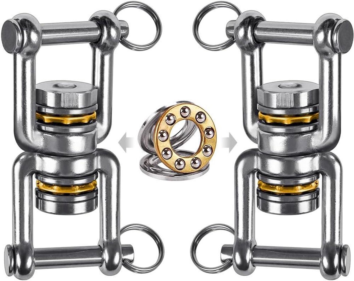 Schommel Draaihaak - Hangmat Haak - Ophangen Sportuitrusting - 360 Graden Draaibaar - 816 kg Capaciteit - Zilver