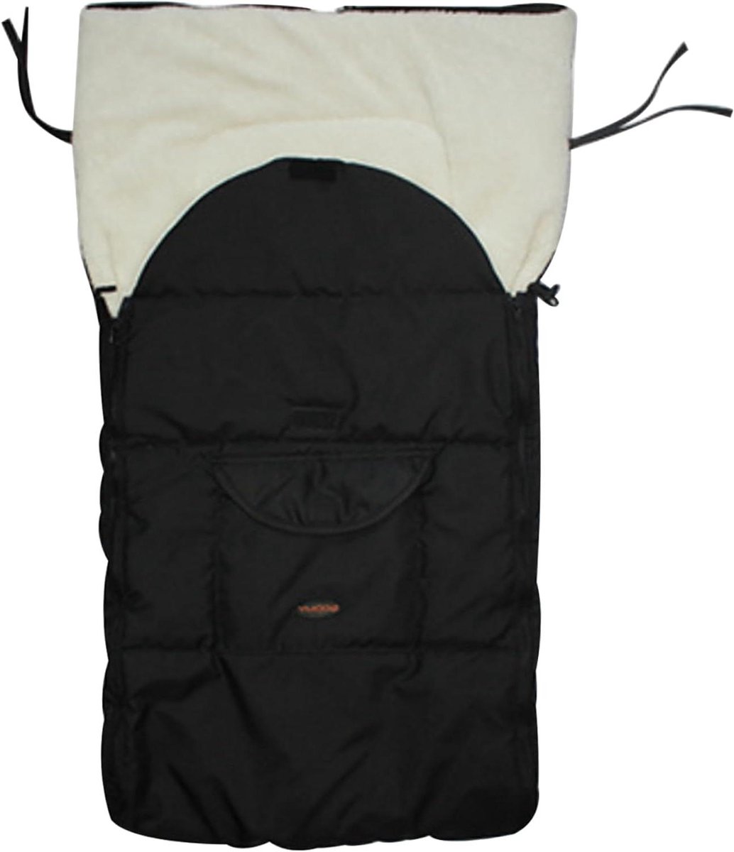 Wandelwagendeken - Voetenzak kinderwagen - Warm en droog - Pluche voering - 93x43 cm - Zwart