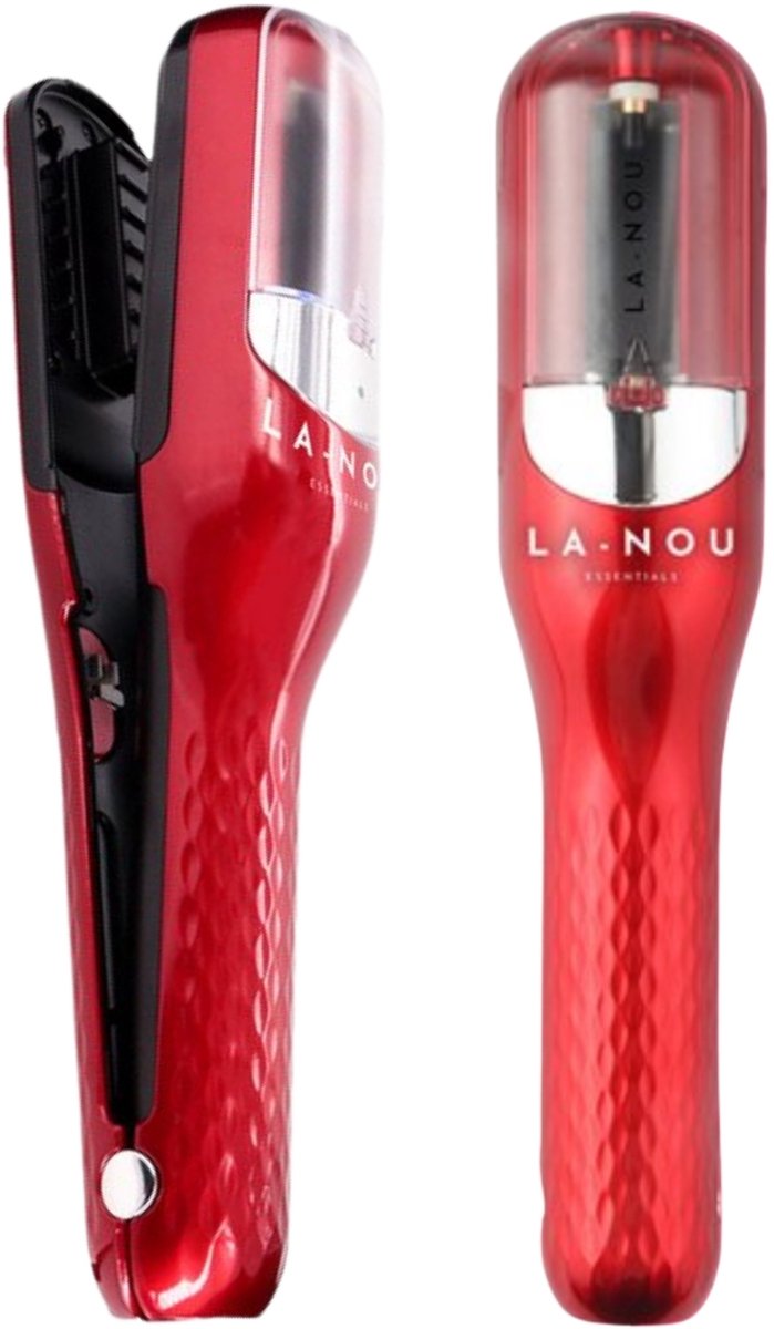 La Nou® Split Remover 4 - Split Ender -Incl. accessoires - Voor Gespleten Haarpunten - Split end Trimmer - Split remover - Rood