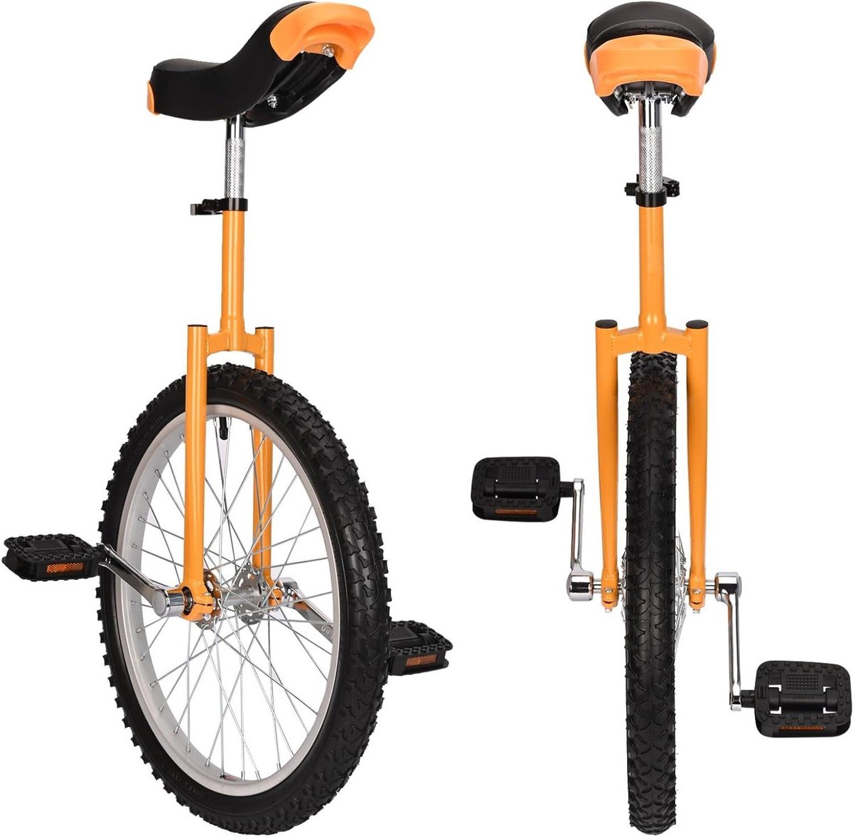 Eenwieler - Balansfiets Wieler - Buitensport Balans - Verstelbare Zitting - 20 inch - Geel