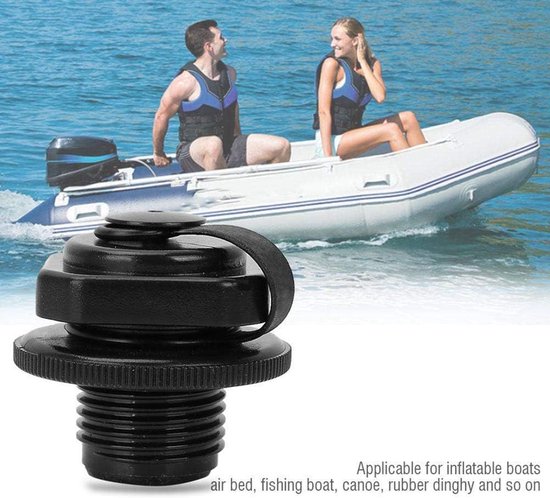 Luchtklep Opblaasbare Boot - Ventiel Schroef - Watersport Uitrusting - Lekvrij Ontwerp - 22 mm - Zwart van Merkloos — afbeelding 3