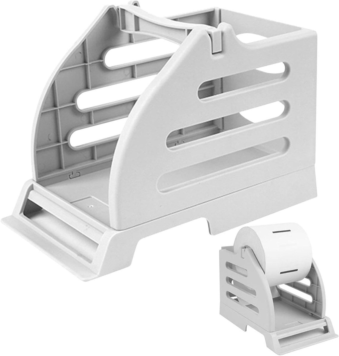 Label Roll Holder - Thermal Printer Stand - Labels Organiseren - Compact Ontwerp - 22.5 x 12 x 14 cm