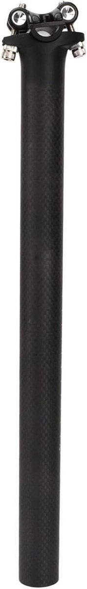 Fietszadelpen Koolstofvezel - Zadelpen Vervanging - Comfortabel Fietsen - Hoge Sterkte Materiaal - 30.8 x 400 mm - Mat Zwart