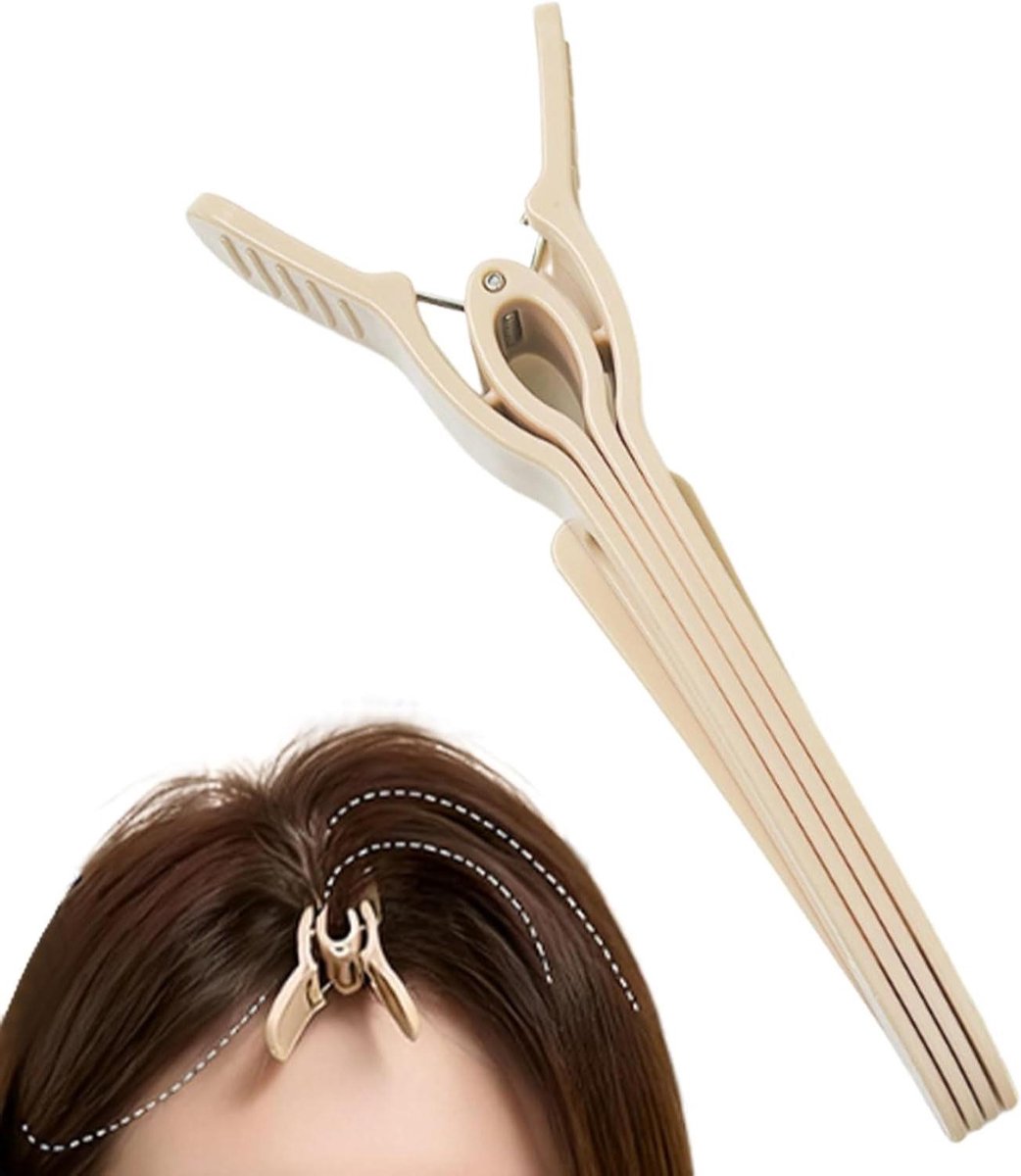 Volume Haarclip - Haarwortelclip Styling Tool - Volume Creëren - Strategische Wortelondersteuning - 11 x 1.5 cm - Lichtkleur Zwart Beige