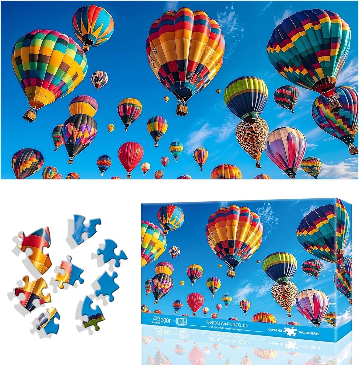 Legpuzzel Volwassenen - Landschap Puzzel - Ontspanning Thuis - Hoge Kwaliteit Karton - 1000 Stukjes - Wolken Luchten
